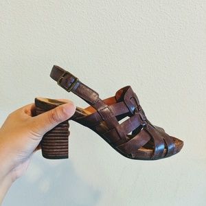 Clarks brown leather sandals